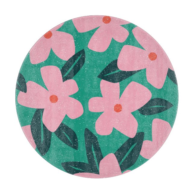 Tabla De Cortar Simplicidad floral: belleza abstracta (Anverso)