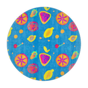 Tabla De Cortar Sinfonía del patrón de neón colorido