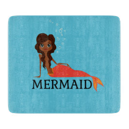 Tabla De Cortar Sirena Cuta (Hermosa Chica Negra)