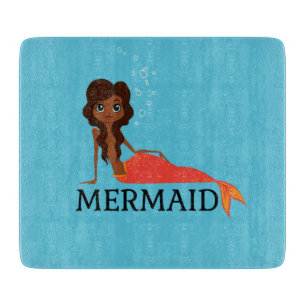 Tabla De Cortar Sirena Cuta (Hermosa Chica Negra)
