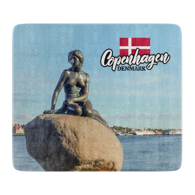 Tabla De Cortar Sirena de Copenhague Dinamarca (Anverso)