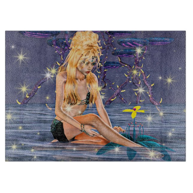 Tabla De Cortar Sirena Dorada (Anverso)
