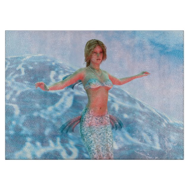 Tabla De Cortar Sirena Fantasía (Anverso)