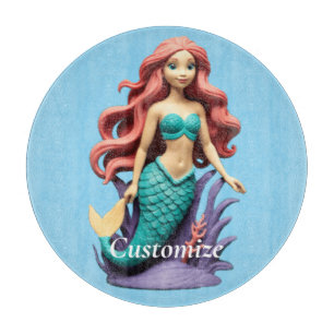Tabla De Cortar Sirena pelirroja linda Thunder_Cove