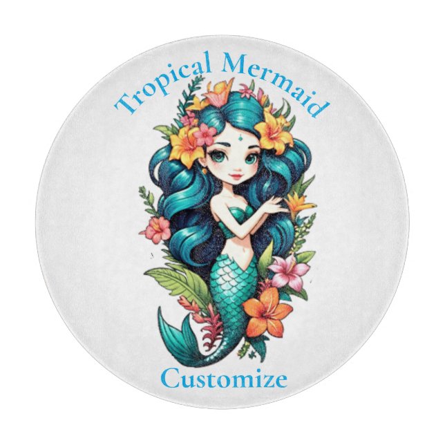 Tabla De Cortar Sirena Tropical Thunder_Cove (Anverso)