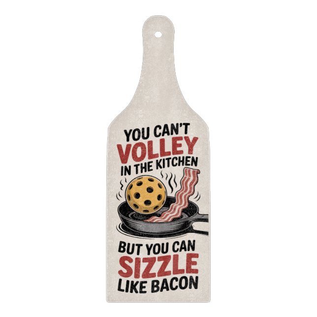 Tabla De Cortar Sizzle Like Bacon Pickleball Kitchen (Anverso)