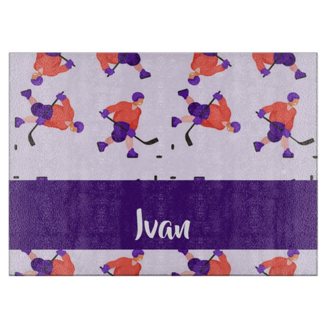 Tabla De Cortar Skating ice hockey player pattern (Anverso)