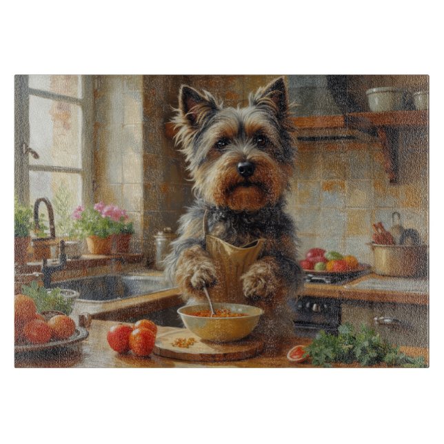 Tabla De Cortar Skye Terrier Cooking in Kitchen (Anverso)