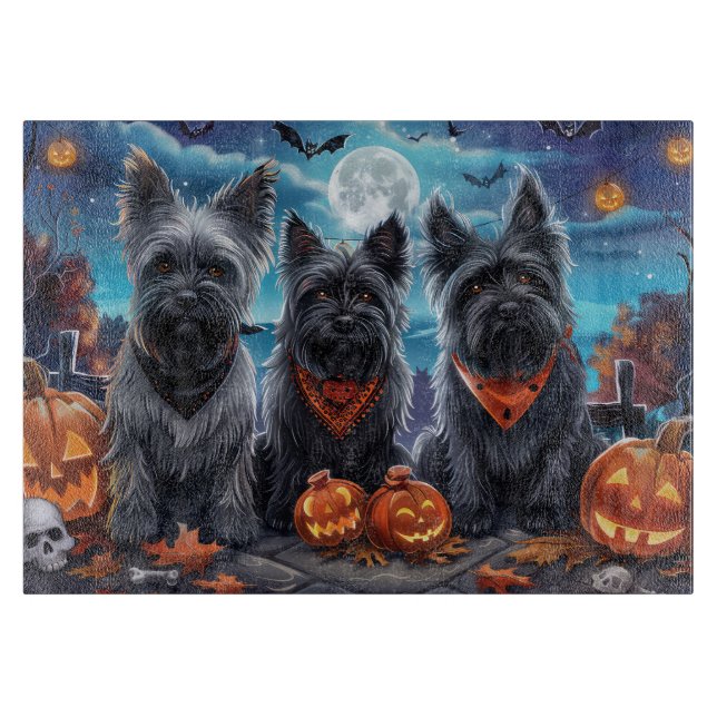 Tabla De Cortar Skye Terrier Halloween Spooki (Anverso)