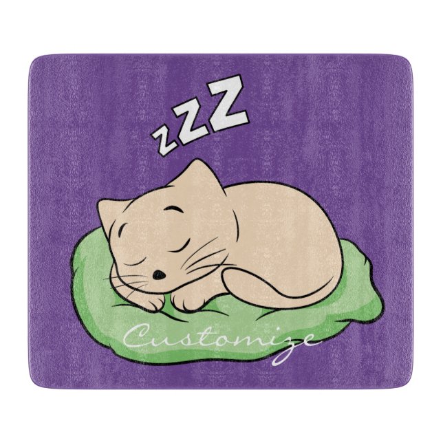 Tabla De Cortar Sleeping Kitty Thunder_Cove (Anverso)