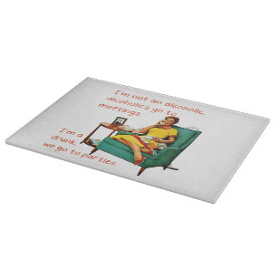 Tabla De Cortar SlipperyJoe socializando a la mujer de la cosecha 