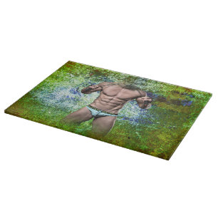 Tabla De Cortar SlipperyJoe's blanco muscular hombre sexy speedo n