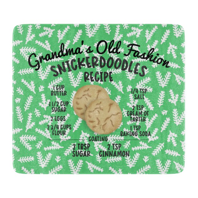 Tabla De Cortar Snickerdoodles Cookie Receta (Anverso)