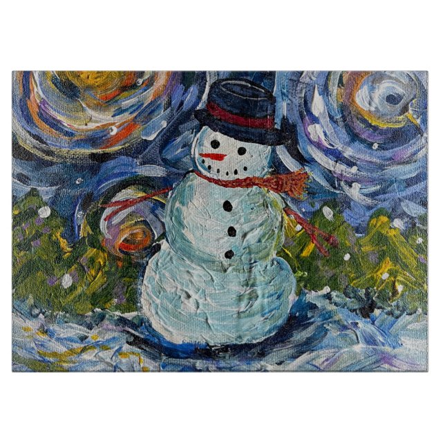 Tabla De Cortar Snowman Charcuterie Board (Anverso)