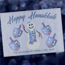 Tabla De Cortar Snowman Dreidels Hanukkah Personalizado Challenge