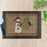 Tabla De Cortar Snowman With Tree Glass Cutting Board<br><div class="desc">This Snowman With Tree Glass Cutting Board features my mouse drawn art and is perfect for a primitive country kitchen this Holiday Season.</div>