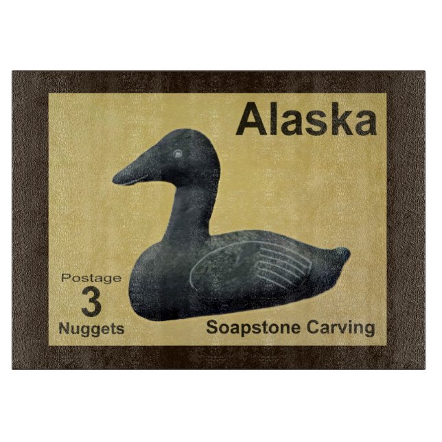 Tabla De Cortar Soapstone Eider Duck (Anverso)