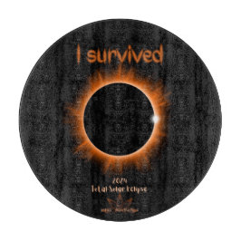 Tabla De Cortar Sobreviví a la placa de corte de eclipse solar de 