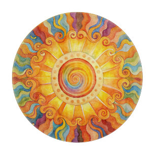 Tabla De Cortar Sol colorido