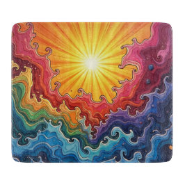 Tabla De Cortar sol y arcoíris