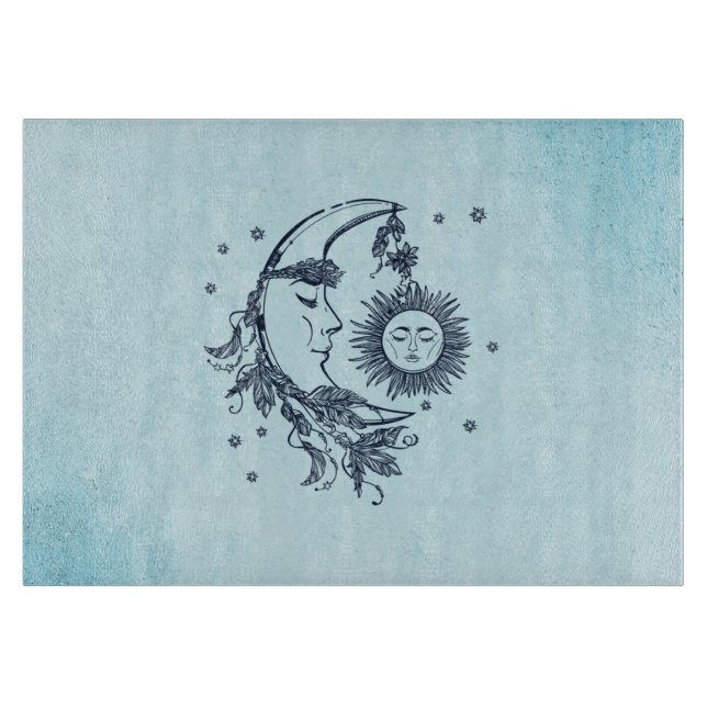 Tabla De Cortar Sol y Luna (Anverso)