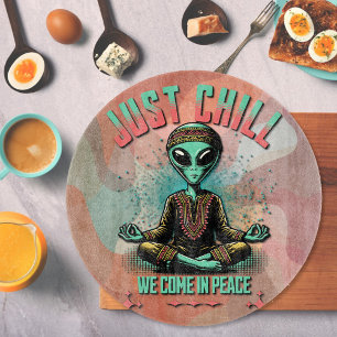 Tabla De Cortar Sólo Chill, venimos en paz