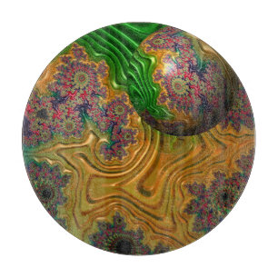 Tabla De Cortar Solo Flotando Con Tablero Decorativo De Cristal