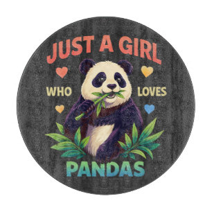 Tabla De Cortar Solo una chica que ama pandas lindo