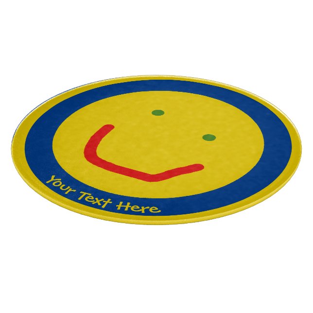 Tabla De Cortar Sonriente Sol feliz cara (Borde)