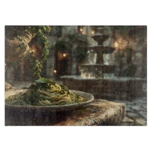 Tabla De Cortar Spaghetti con Broccoli Rabe