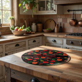 Tabla De Cortar Spicy Chili Pepper Pattern Personalized Glass