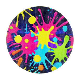 Tabla De Cortar Splash de color vibrante