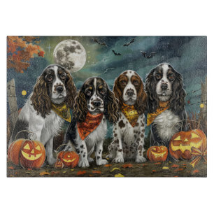Tabla De Cortar Springer Spaniel Halloween Espeluznante