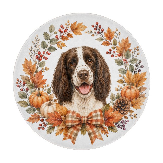 Tabla De Cortar Springer Spaniel Otoño (Anverso)