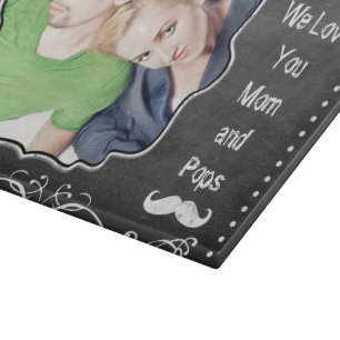 Tabla De Cortar Sr. Mustache Hipster Pattern