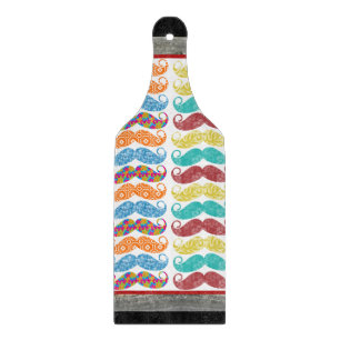 Tabla De Cortar Sr. Mustache Hipster Pattern