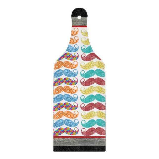 Tabla De Cortar Sr. Mustache Hipster Pattern (Anverso)