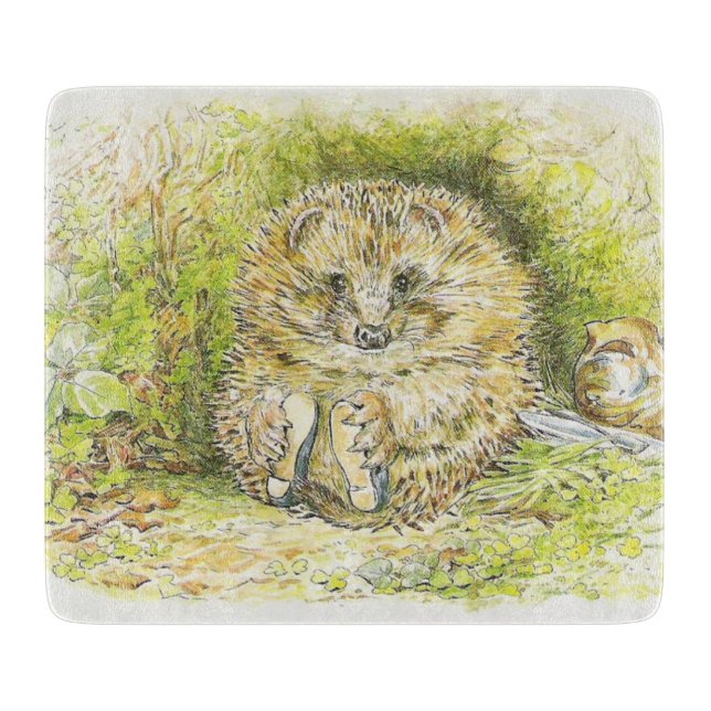 Tabla De Cortar Sr. Pricky Pin (Hedgehog) (de Beatrix Potter) (Anverso)