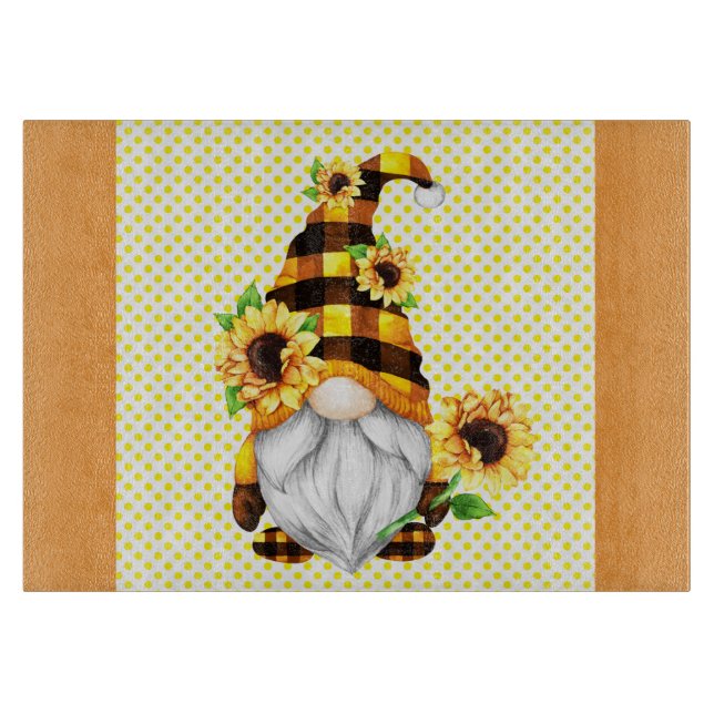 Tabla De Cortar Sr. Sunflower Gnome (Anverso)