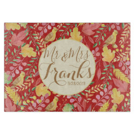 Tabla De Cortar Sr. y Sra. Consejo de Corte de otoño personalizado