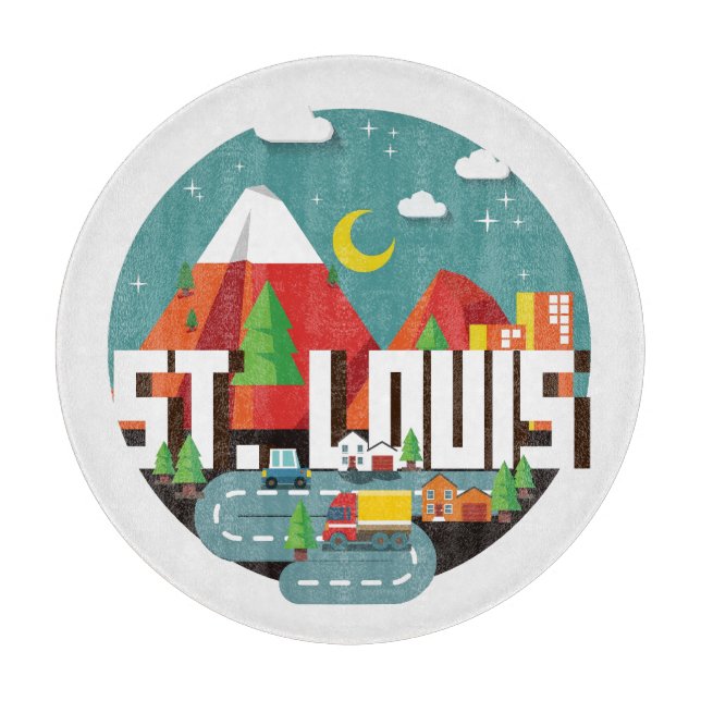 Tabla De Cortar St. Louis, Diseño Geométrico de Missouri (Anverso)