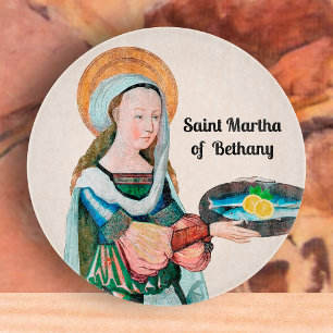 Tabla De Cortar Sta. Marta de Betania en su cocina (Det.; Liso)
