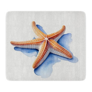 Tabla De Cortar Starfish and Blue Silhouette