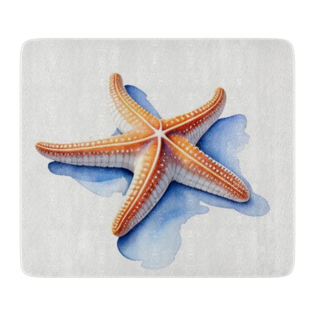Tabla De Cortar Starfish and Blue Silhouette (Anverso)