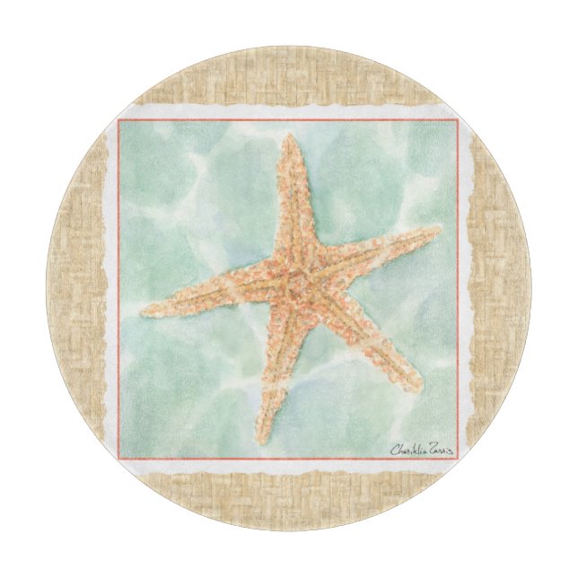 Tabla De Cortar Starfish náutico en el agua (Anverso)