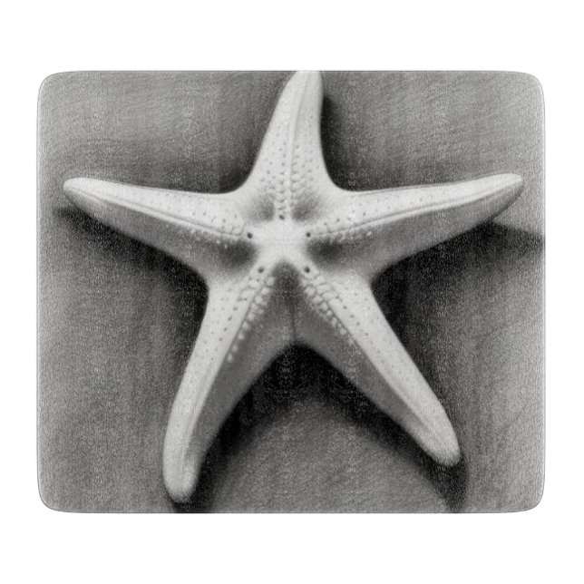 Tabla De Cortar Starfish negro y blanco (Anverso)