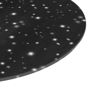 Tabla De Cortar Starlight Sparkles Black and White Stars
