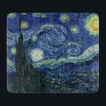 Tabla De Cortar Starry Night Vincent van Gogh Bella Artes Painting<br><div class="desc">Vicente van Gogh (neerlandés, 1853 - 1890) Noche estrellada, 1889, Aceite sobre lienzo sin marco: 73 × 92 cm (28, 7 × 36, 2 pulgadas) Este cuadro representa la vista desde la ventana de orientación oriental de la sala de asilo de Van Gogh en Saint-Rémy-de-Provence, añadió. aldea idealizada. Ha estado...</div>