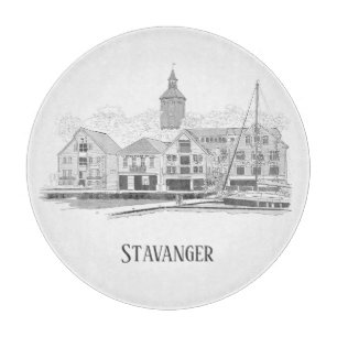 Tabla De Cortar Stavanger Noruega Dibujo de Calle Hermoso