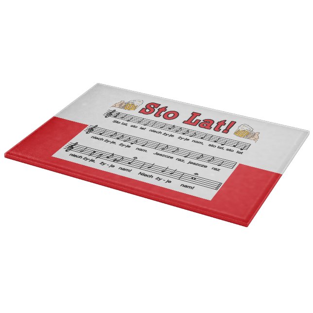 Tabla De Cortar ¡Sto Lat! Canción con tazas de cerveza (Borde)